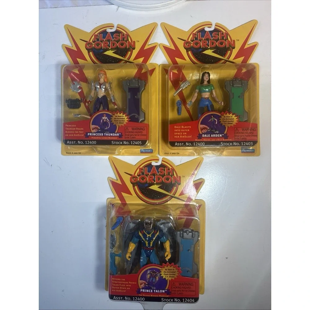 Set of 3 FLASH GORDON Action Figures MOC Playmates 1996 (9H)